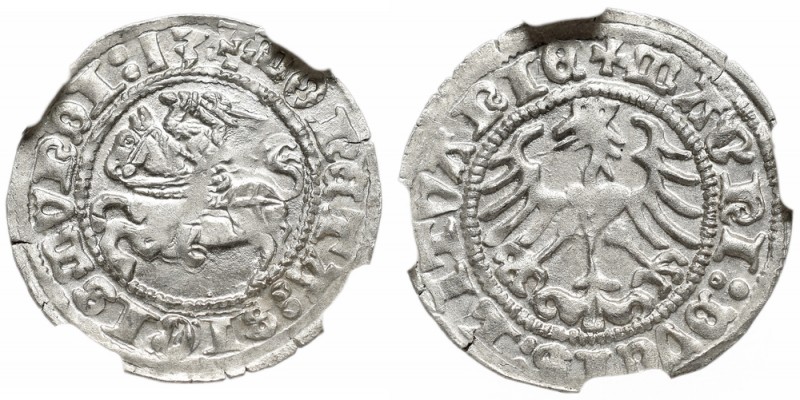 Sigismund I, Half-groat 1513, Vilnius - NGC MS64
Zygmunt I Stary, Półgrosz 1513...