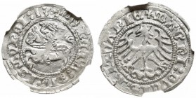 Sigismund I, Half-groat 1513, Vilnius - NGC MS64 MAX