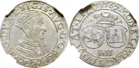 Sigismund II Augustus, 4 groschen 1567, Vilnius - NGC MS62 2-MAX