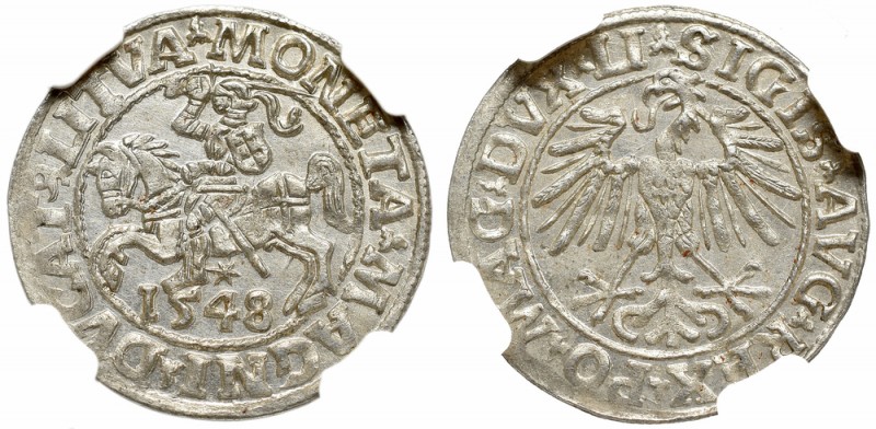 Sigismund II August, Half-groat 1548, Vilnius - LI/LITVA NGC MS62
Zygmunt II Au...