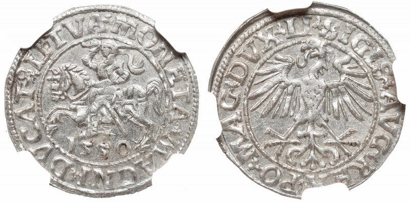 Sigismund II August, Half-groat 1550, Vilnius - LI/LITVA NGC MS65
Zygmunt II Au...