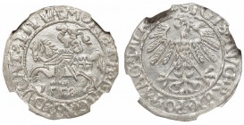 Sigismund II August, Half-groat 1558, Vilnius - LI/LITVA NGC MS66 MAX