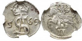 Sigismundus II Augustus, 2 denar 1569, Vilnius - NGC MS63 2-MAX