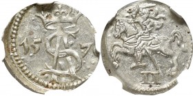 Sigismundus II Augustus, 2 denar 1570, Vilnius - Platina's NGC MS65 2-MAX R
