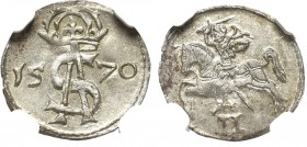 Sigismundus II Augustus, 2 denar 1570, Vilnius - NGC MS64 2-MAX