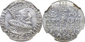 Sigismund III Vasa, 3 groschen 1594, Marienburg - NGC MS63