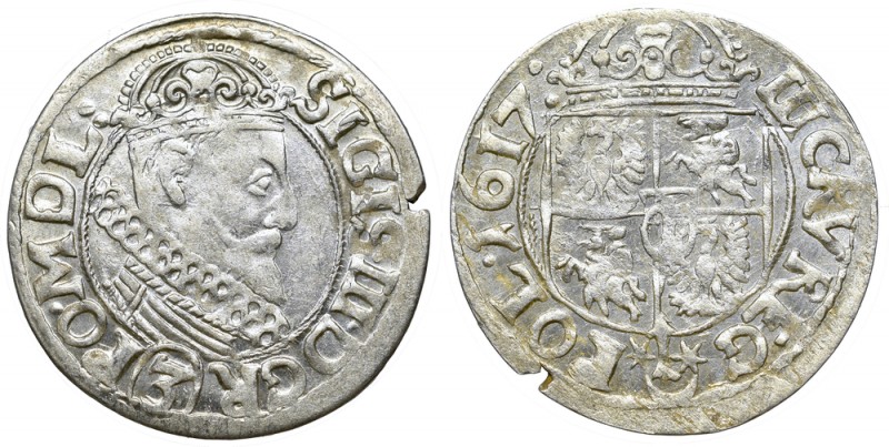 Sigismund III, 3 kreuzer 1617, Cracow
Zygmunt III Waza, Trzykrucierzówka 1617, ...