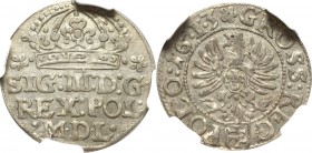 Sigismundus III, Groschen 1613, Cracow - NGC AU58