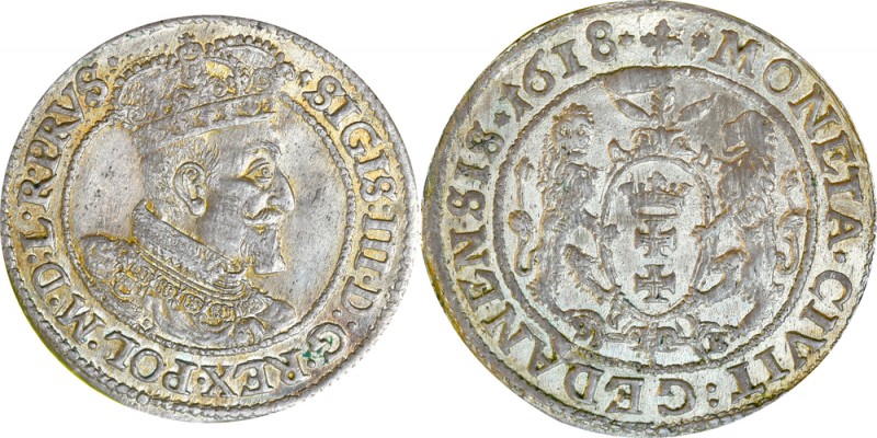 Sigismund III, 18 groschen 1618, Danzig
Zygmunt III Waza, Ort 1618, Gdańsk - pi...
