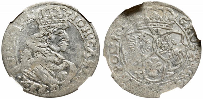 John II Casimir, 6 groschen 1661, Bromberg - NGC MS61
Jan II Kazimierz, Szóstak...