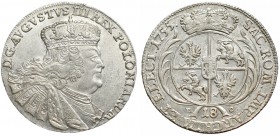 Friedrich August II, 18 groschen 1755, Leipzig