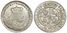 Friedrich August II, 18 groschen 1756, Leipzig