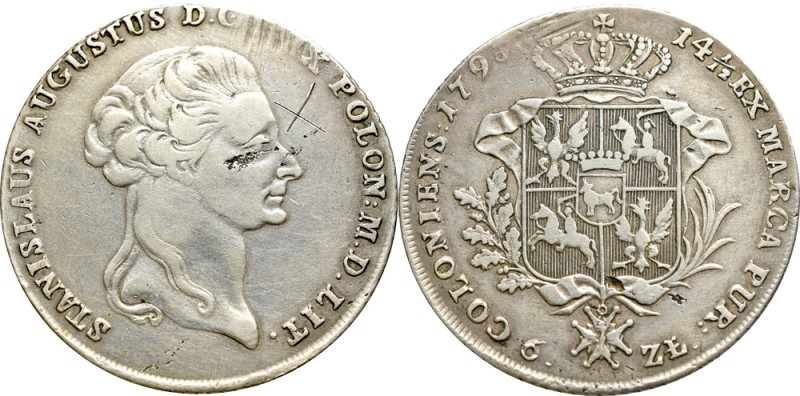 Stanislaus Augustus, Thaler 1795
Stanisław August Poniatowski, Talar 6-złotowy ...