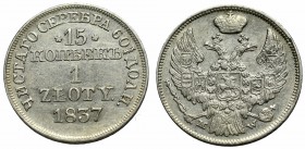Poland under Russian occupation, Nicholas I, 15 kopecks=1 zloty 1837, Warsaw