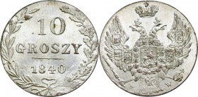 Poland Under Russia, Nicholas I, 10 groschen 1840