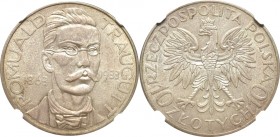 II Republic of Poland, 10 zloty 1933 Traugutt - NGC MS62