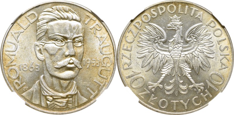 II Republic of Poland, 10 zloty 1933 Traugutt - NGC MS62
II Rzeczpospolita, 10 ...