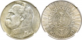 II Republic of Poland, 10 zloty 1934 - NGC AU58