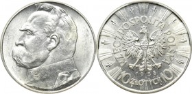 II Republic of Poland, 10 zloty 1938 Pilsudski - PCGS MS62