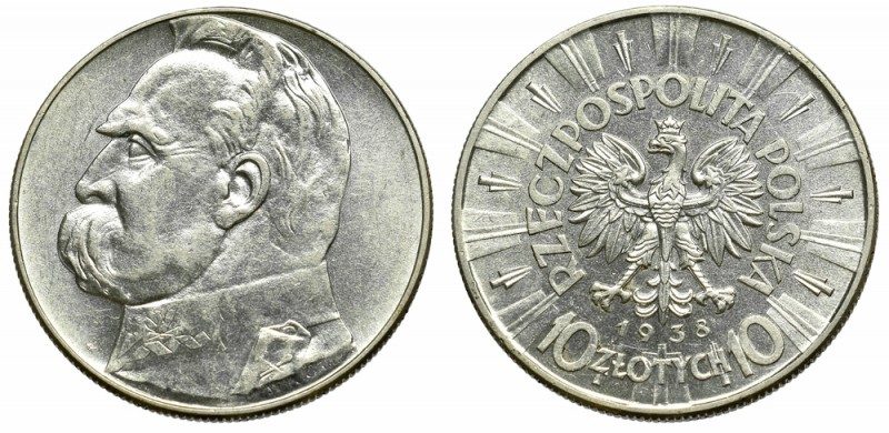 II Republic of Poland, 10 zloty 1938 Pilsudski
II Rzeczpospolita, 10 złotych 19...