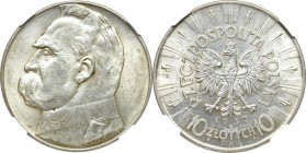 II Republic of Poland, 10 zloty 1939 Pilsudski - NGC MS62