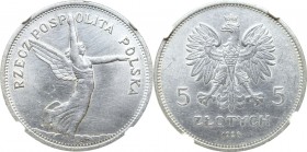 II Republic of Poland, 5 zloty 1928 Nike - NGC UNC Details