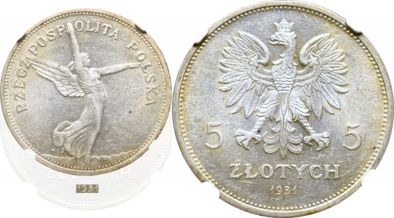 II Republic of Poland, 5 zloty 1931 Nike - NGC AU58
II Rzeczpospolita, 5 złotyc...