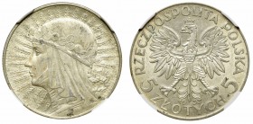 II Republic of Poland, 5 zloty 1933 - NGC MS61