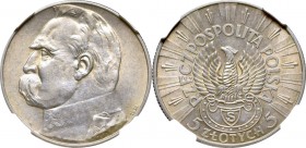 II Republic of Poland, 5 zloty 1934 - NGC AU58