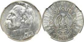 II Republic of Poland, 5 zloty 1934 - NGC AU55