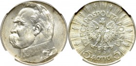 II Rzeczpospolita, 5 Złotych 1935, Piłsudski - NGC MS62