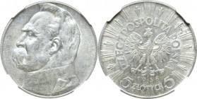 II Republic of Poland, 5 zloty 1938 Pilsudski - NGC UNC Details