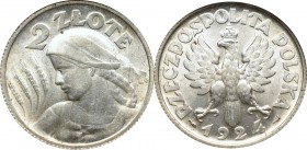 II Republic of Poland, 2 zloty 1924, Paris - NGC MS62
