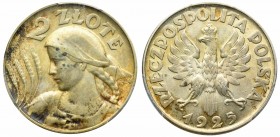 II Republic of Poland, 2 zloty 1925, Philadelphia - PCGS MS61