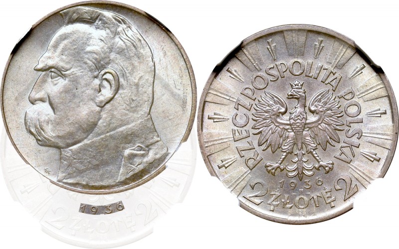 II Republic of Poland, 2 zloty 1936 Pilsudski - NGC MS65
II Rzeczpospolita, 2 z...