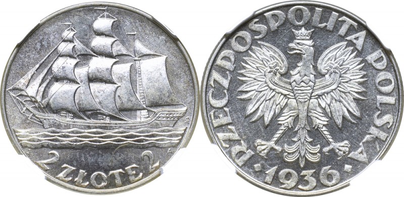 II Republic of Poland, 2 zloty 1936 Ship - NGC MS63
II Rzeczpospolita, 2 złote ...