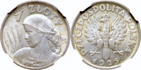 II Republic of Poland, 1 zloty 1925, London - NGC MS63