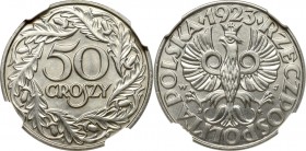 II Republic of Poland, 50 groschen 1923 - NGC MS67 MAX