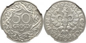 II Republic of Poland, 50 groschen 1923 - NGC MS64