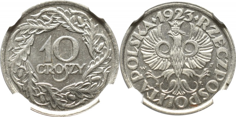II Republic of Poland, 10 groschen 1923 - NGC MS67
II Rzeczpospolita, 10 Groszy...