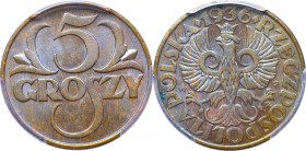 II Republic of Poland, 5 groschen 1936 - PCGS MS64 BN