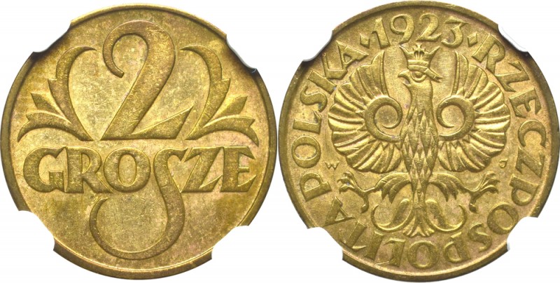 II Republic of Poland, 2 groschen 1923 - NGC MS63
II Rzeczpospolita, 2 grosze 1...