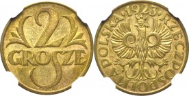II Republic of Poland, 2 groschen 1923 - NGC MS63