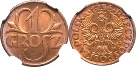 II Republic of Poland, 1 groschen 1936 - NGC MS66 RD 2-MAX
