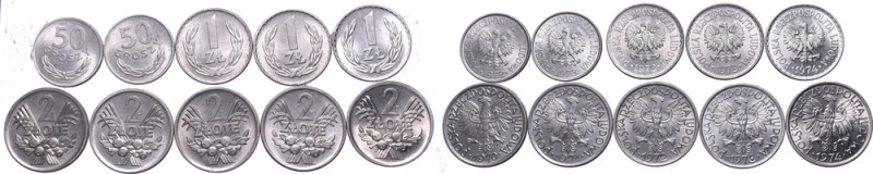 Peoples Republic of Poland, Lot 10 pcs
Zestaw 10 monet z okresu PRL
 Zestaw 10...
