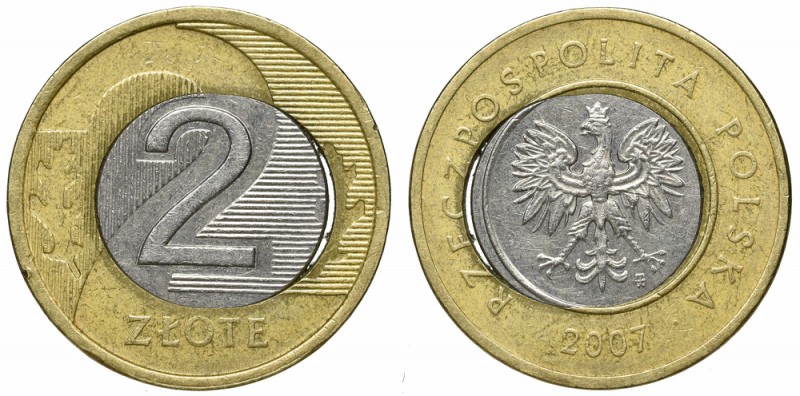 III Republic of Poland, 2 zloty 2007 Mint error
III Rzeczpospolita, 2 złote 200...