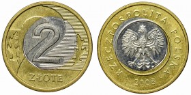 III Republic of Poland, 2 zloty 2008 Mint error