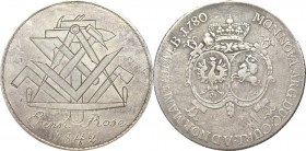 Kurland, Peter Biron, Taler 1780 - masonry symbols R2