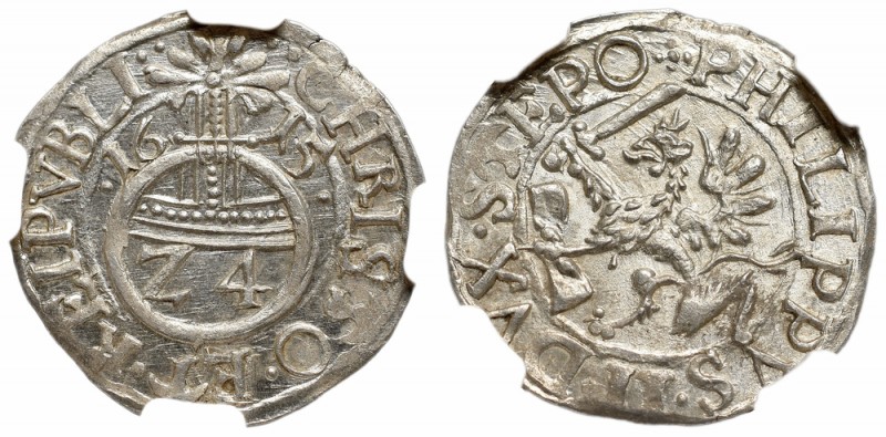 Pommern, Duchy of Stettin, Philip II, Groschen 1615 - NGC MS65
Pomorze, Księstw...