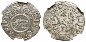 Pommern, Duchy of Stettin, Philip II, Groschen 1615 - NGC MS65 MAX